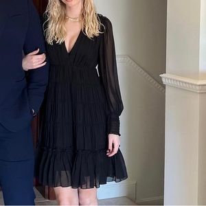 SANDRO Paris Black classy over knee length dress